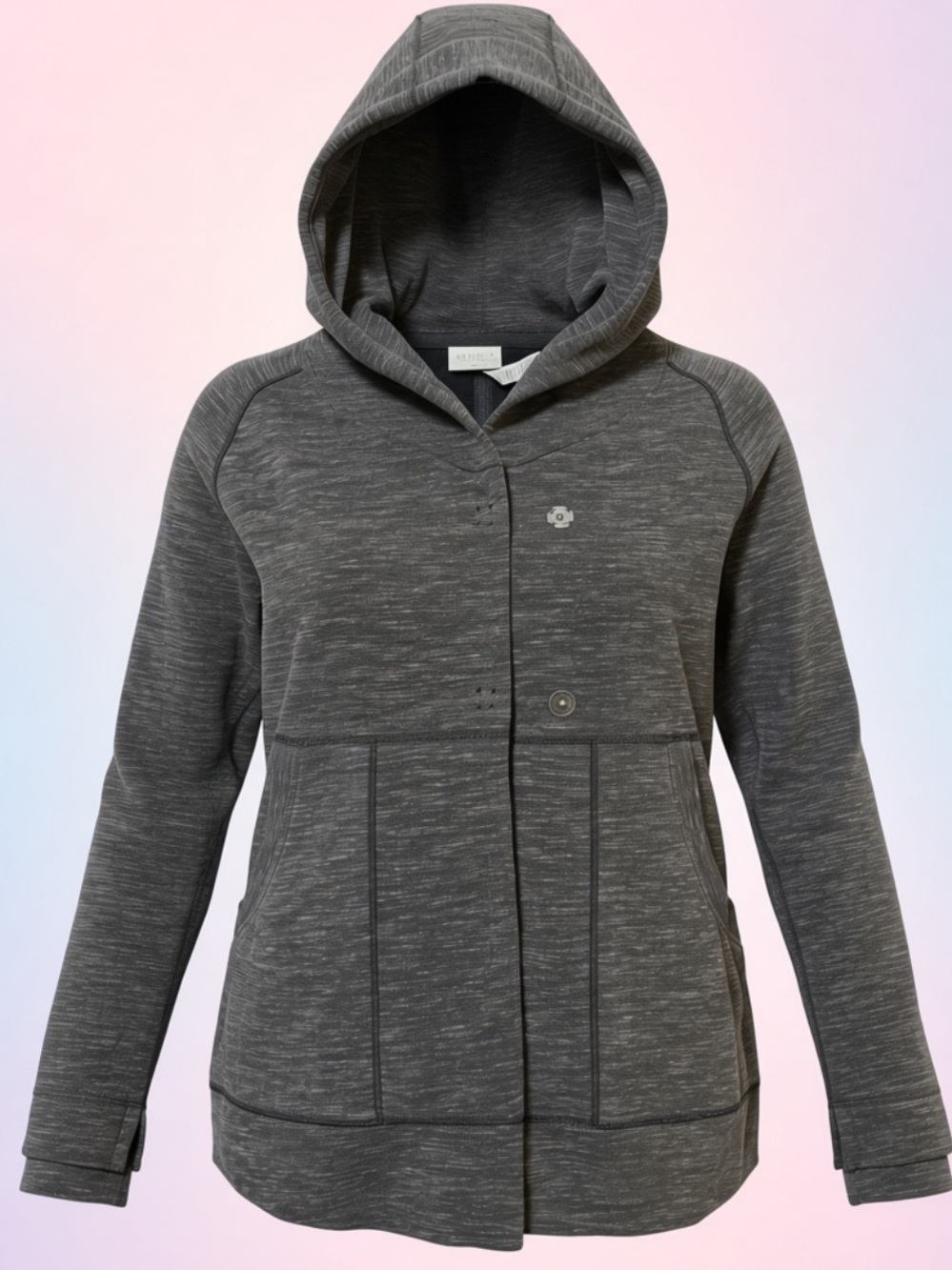lululemon athletica heathered grey hoody/jacket